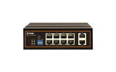 D Link Dgs F1008p 2s 8 Port Unmanaged Industrial Gigabit Poe Switch